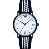  Shop Authentic Emporio Armani Kappa Analog White Dial Two Tone Nylon Strap Watch For Men - AR80004 - Luxxuri