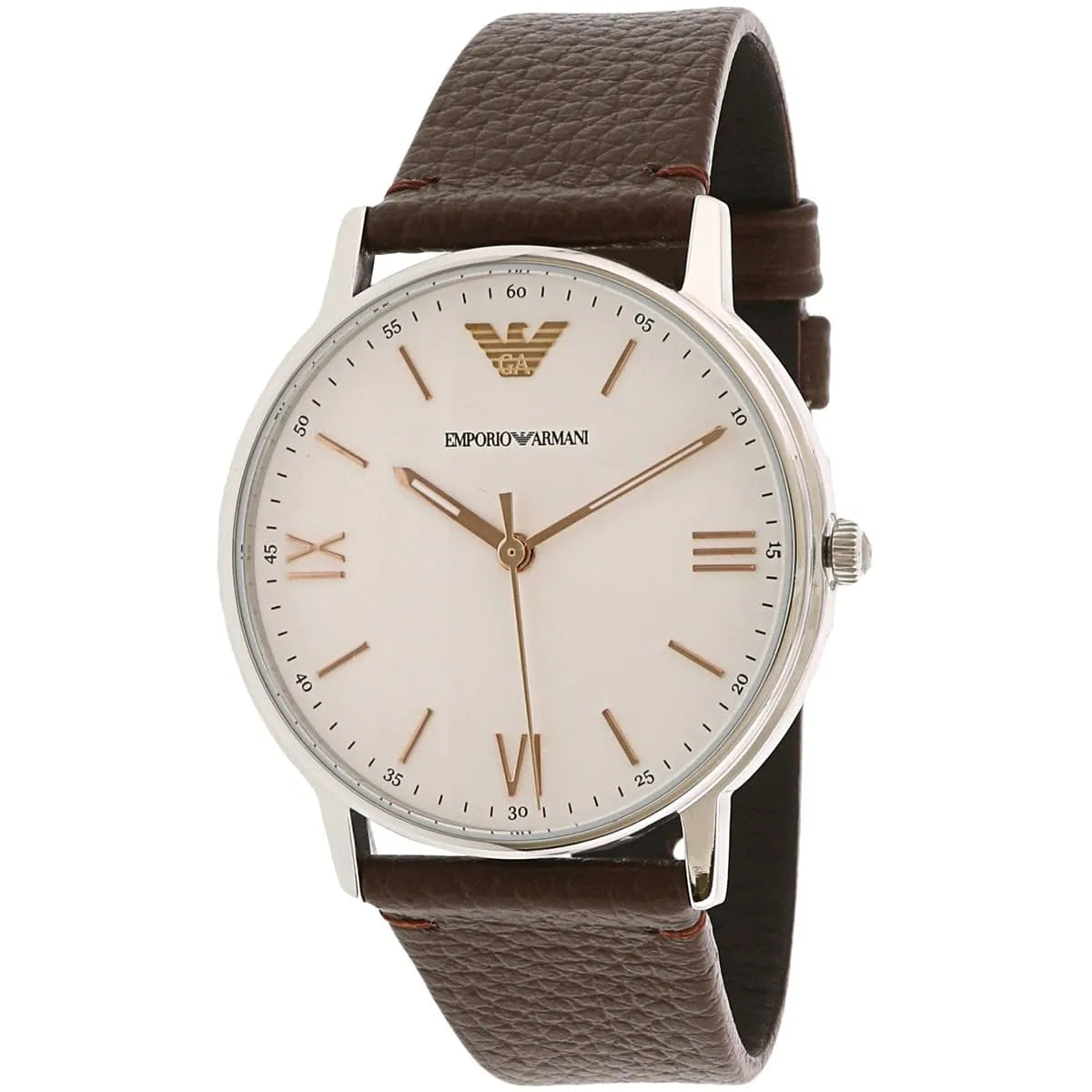  Shop Authentic Emporio Armani Kappa Quartz White Dial Brown Leather Strap Watch For Men - AR80006 - Luxxuri