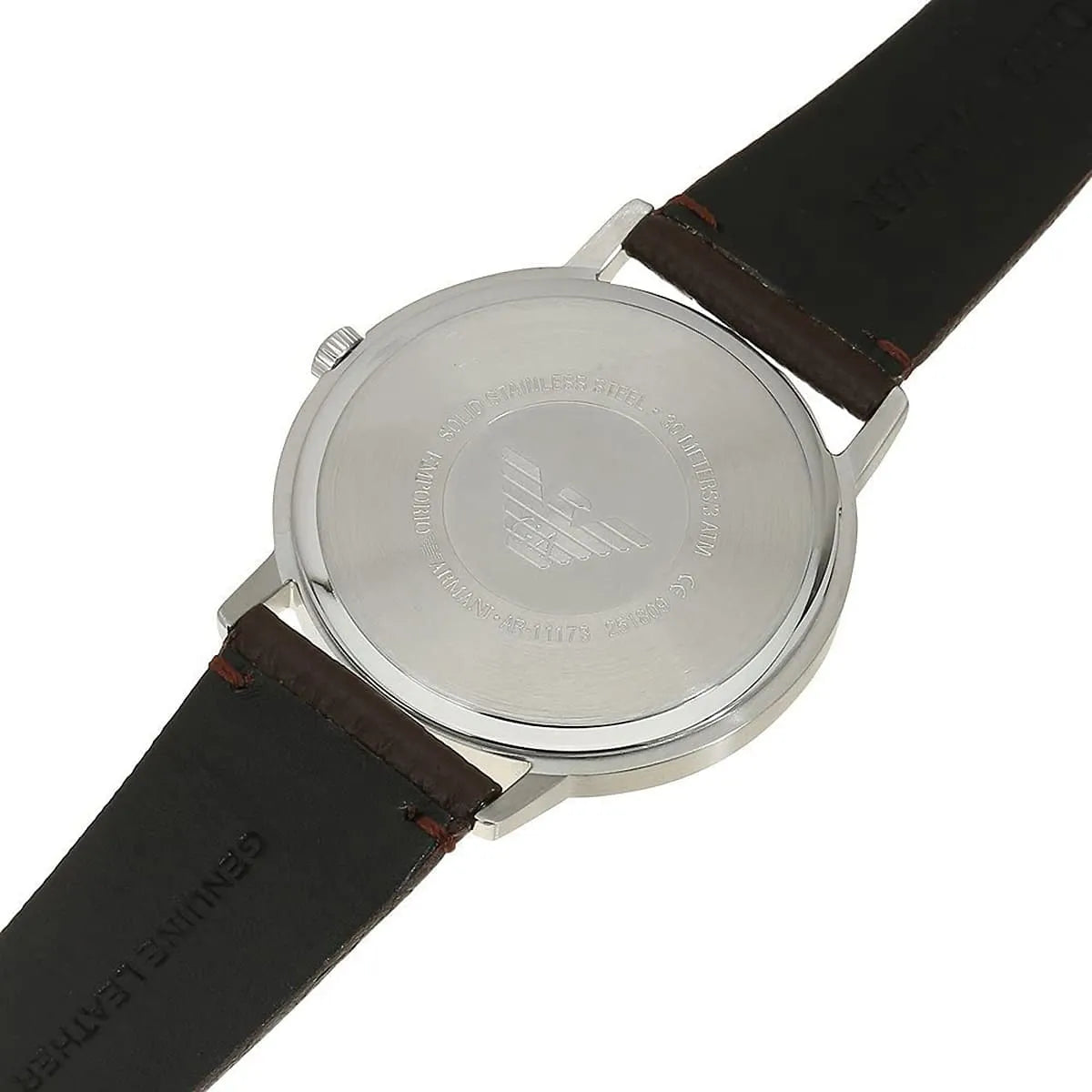  Shop Authentic Emporio Armani Kappa Quartz White Dial Brown Leather Strap Watch For Men - AR80006 - Luxxuri