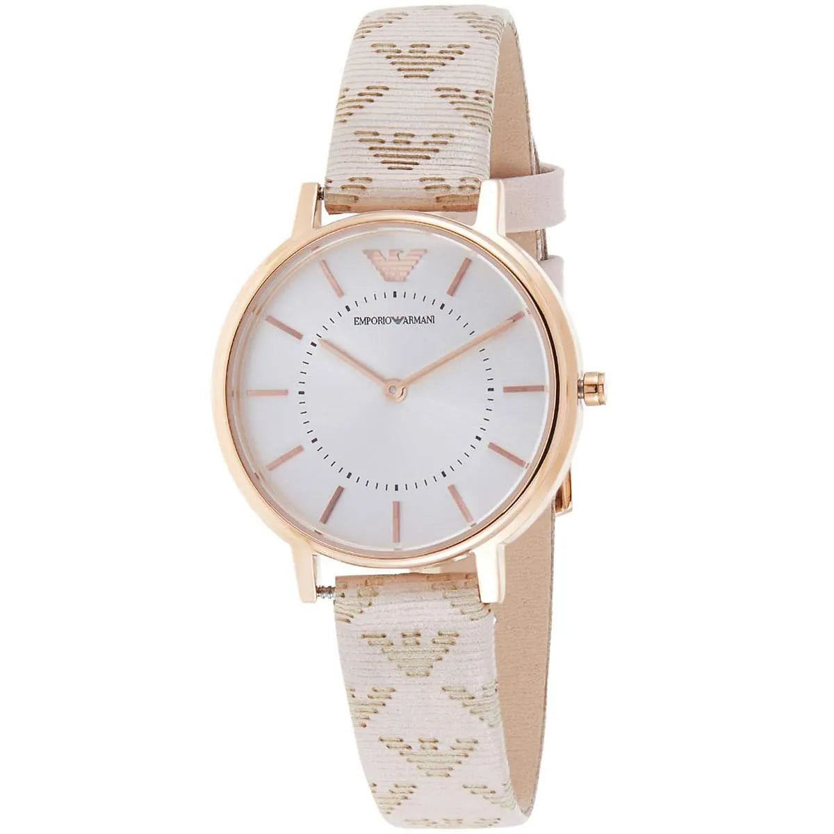  Shop Authentic Emporio Armani Gianni T Bar Quartz Silver Dial Beige Leather Strap Watch For Women - AR80007 - Luxxuri
