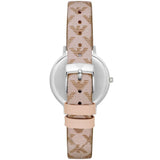  Shop Authentic Emporio Armani Classic White Dial Beige Leather Strap Watch For Women - AR11008 - Luxxuri