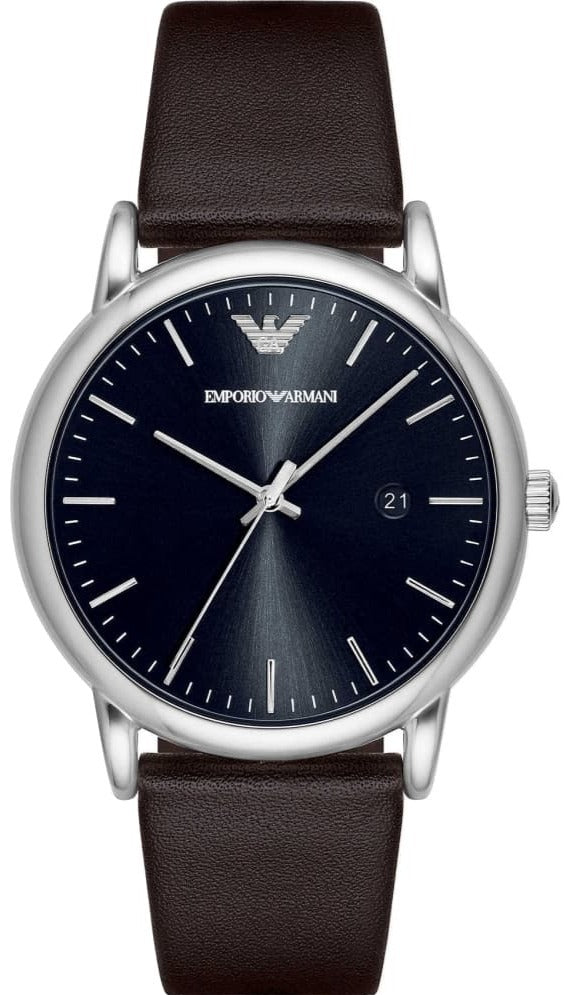  Shop Authentic Emporio Armani Kappa Quartz Black Dial Brown Leather Strap Watch For Men - AR80008 - Luxxuri