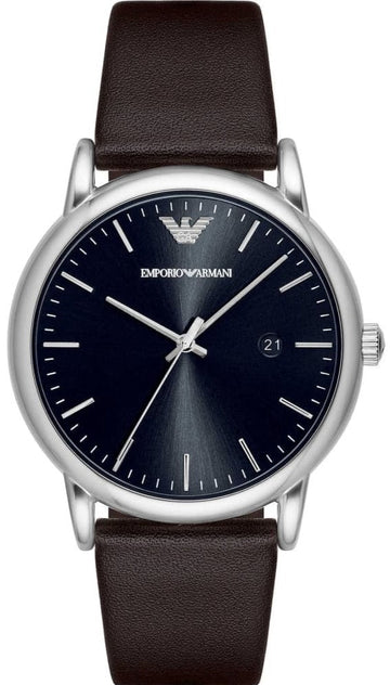  Shop Authentic Emporio Armani Kappa Quartz Black Dial Brown Leather Strap Watch For Men - AR80008 - Luxxuri