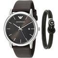  Shop Authentic Emporio Armani Kappa Quartz Black Dial Brown Leather Strap Watch For Men - AR80008 - Luxxuri