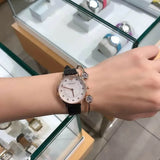  Shop Authentic Emporio Armani Kappa Mother of Pearl Dial Black Leather Strap Watch For Women - AR80011 - Luxxuri