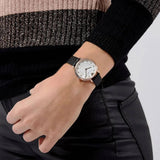  Shop Authentic Emporio Armani Kappa Mother of Pearl Dial Black Leather Strap Watch For Women - AR80011 - Luxxuri