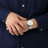  Shop Authentic Emporio Armani Kappa Quartz White Dial Silver Steel Strap Watch For Men - AR80014 - Luxxuri