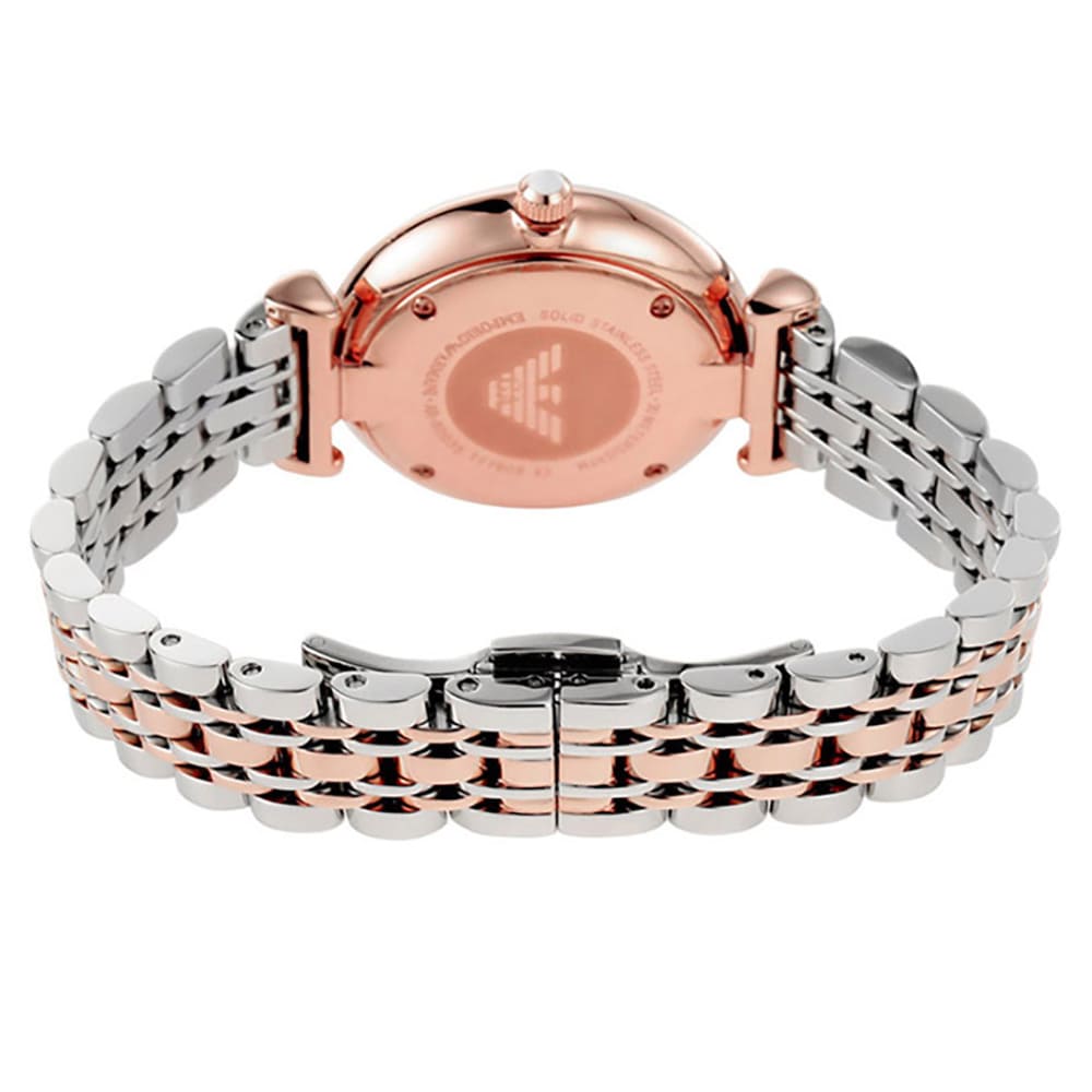  Shop Authentic Emporio Armani Gianni T Bar Quartz White Dial Two Tone Steel Strap Watch For Women - AR80035 - Luxxuri