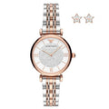  Shop Authentic Emporio Armani Gianni T Bar Quartz White Dial Two Tone Steel Strap Watch For Women - AR80035 - Luxxuri