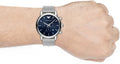  Shop Authentic Emporio Armani Luigi Chronograph Blue Dial Silver Mesh Bracelet Watch For Men - AR80038 - Luxxuri