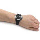  Shop Authentic Emporio Armani Diver Chronograph Black Dial Black Steel Strap Watch For Men - AR80050 - Luxxuri