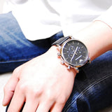  Shop Authentic Emporio Armani Dress Analog Black Dial Black Leather Strap Watch For Men - AR8029 - Luxxuri