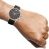  Shop Authentic Emporio Armani Dress Analog Black Dial Black Leather Strap Watch For Men - AR8029 - Luxxuri