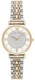  Shop Authentic Emporio Armani Gianni T Bar White Dial Two Tone Steel Strap Watch For Women - AR8031 - Luxxuri