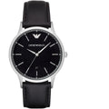  Shop Authentic Emporio Armani Renato Analog Black Dial Black Leather Strap Watch For Men - AR8035 - Luxxuri