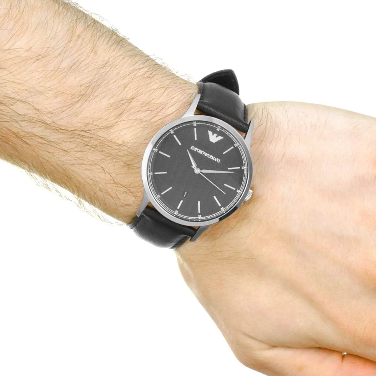  Shop Authentic Emporio Armani Renato Quartz Black Dial Brown Leather Strap Watch For Men - AR11187 - Luxxuri