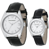  Shop Authentic Emporio Armani Analog White Dial Black Leather Strap Watch For Women - AR6026 - Luxxuri