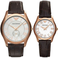  Shop Authentic Emporio Armani Classic White Dial Brown Leather Strap Watch For Men - AR9035 - Luxxuri