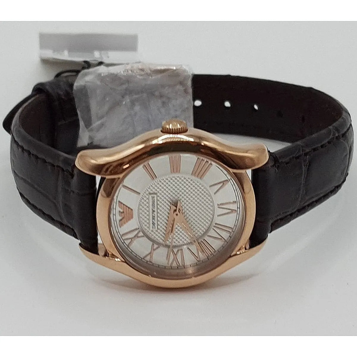  Shop Authentic Emporio Armani Classic White Dial Brown Leather Strap Watch For Men - AR9035 - Luxxuri