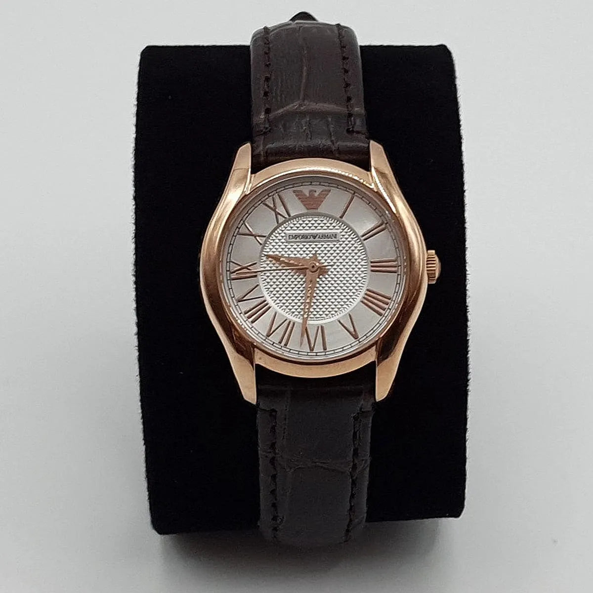  Shop Authentic Emporio Armani Classic White Dial Brown Leather Strap Watch For Men - AR9035 - Luxxuri