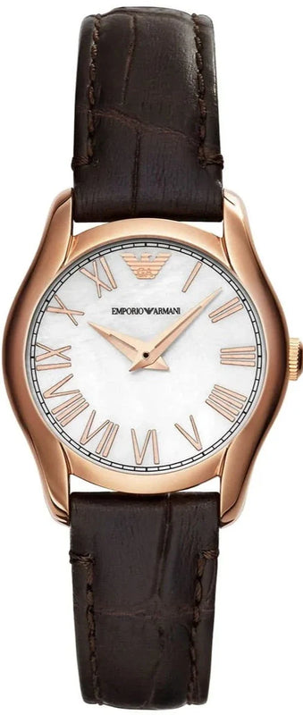  Shop Authentic Emporio Armani Classic White Dial Brown Leather Strap Watch For Men - AR9035 - Luxxuri