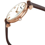  Shop Authentic Emporio Armani Analog White Dial Brown Leather Strap Watch For Men - AR9042 - Luxxuri