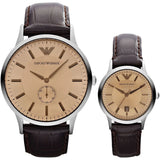  Shop Authentic Emporio Armani Kappa Classic Brown Dial Brown Leather Strap Watch For Men - AR9106 - Luxxuri