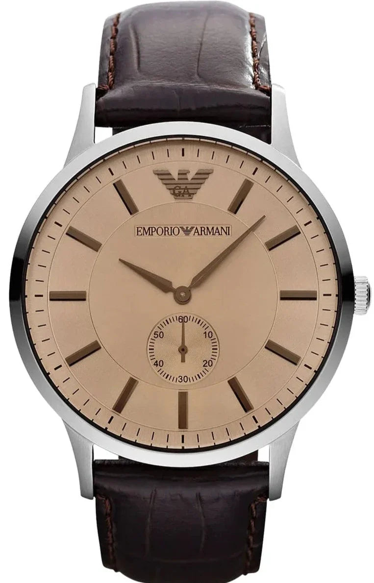  Shop Authentic Emporio Armani Kappa Classic Brown Dial Brown Leather Strap Watch For Men - AR9106 - Luxxuri