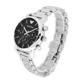  Shop Authentic Emporio Armani Chronograph Black Dial Silver Steel Strap Watch For Men - AR1853 - Luxxuri