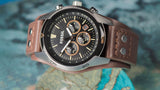  Shop Authentic Fossil Coachman Chronograph Black Dial Brown Leather Strap Watch for Men - CH2891 - Luxxuri