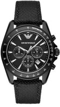  Shop Authentic Emporio Armani Sigma Chronograph Black Dial Black Leather Strap Watch For Men - AR6131 - Luxxuri