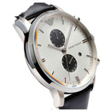  Shop Authentic Emporio Armani Gianni White Dial Black Leather Strap Watch For Men - AR0385 - Luxxuri