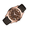  Shop Authentic Emporio Armani Chronograph Brown Dial Brown Leather Strap Watch For Men - AR1701 - Luxxuri
