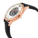 Shop Authentic Emporio Armani Meccanico White Skeleton Dial Black Leather Strap Watch For Men - AR1924 - Luxxuri