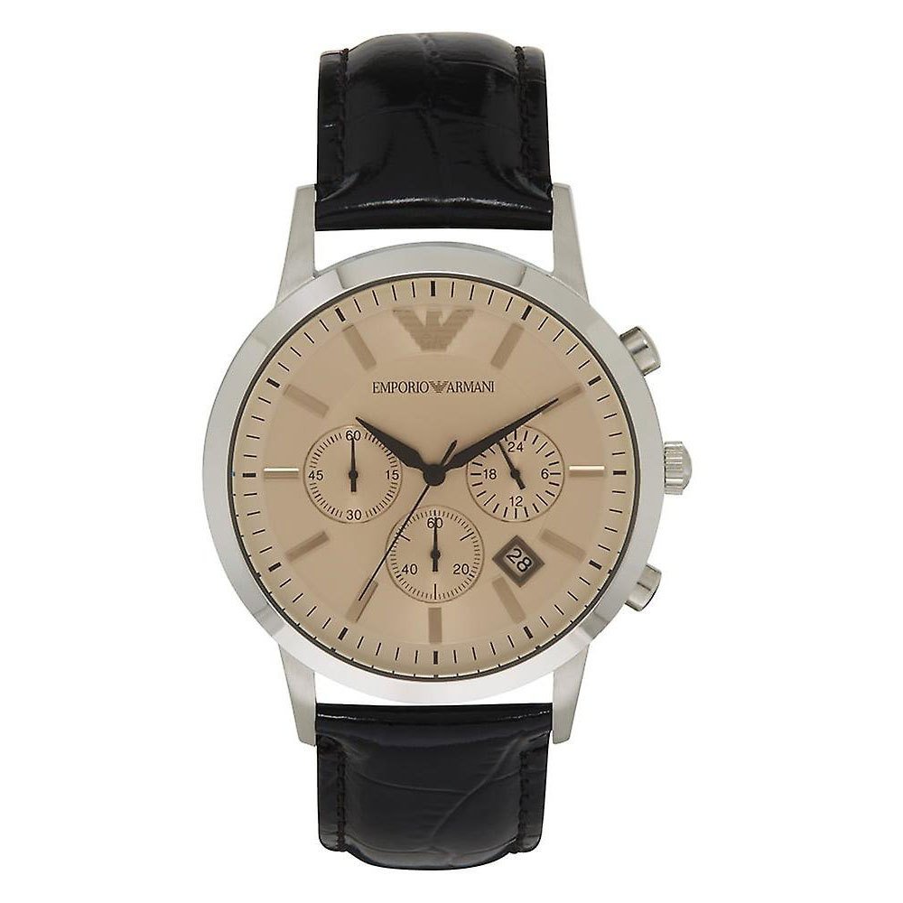  Shop Authentic Emporio Armani Classic Chronograph Beige Dial Brown Leather Strap Watch For Men - AR2433 - Luxxuri