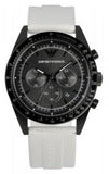  Shop Authentic Emporio Armani Sportivo Chronograph Black Dial White Rubber Strap Watch For Men - AR6112 - Luxxuri