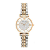  Shop Authentic Emporio Armani Gianni T Bar White Dial Two Tone Steel Strap Watch For Women - AR8031 - Luxxuri