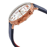  Shop Authentic Emporio Armani Aviator Silver Dial Blue Leather Strap Watch For Men - AR11123 - Luxxuri