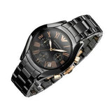  Shop Authentic Emporio Armani Chronograph Black Ceramic Stainless Steel Dial Watch For Women - AR1411 - Luxxuri