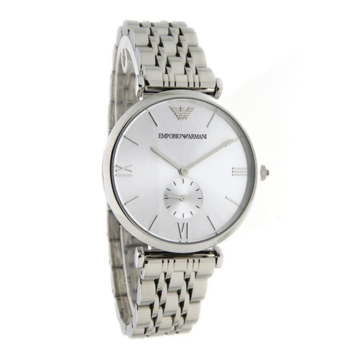  Shop Authentic Emporio Armani Classic Silver Dial Silver Steel Strap Watch For Men - AR1819 - Luxxuri
