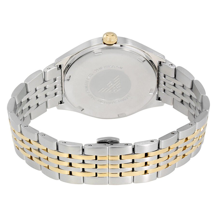  Shop Authentic Emporio Armani Cream Dial Two Tone Steel Strap Watch For Men - AR11034 - Luxxuri