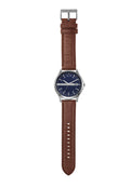  Shop Authentic Armani Exchange Hampton Chronograph Blue Dial Brown Leather Strap Watch For Men - AX2133 - Luxxuri