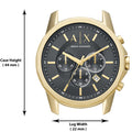  Shop Authentic Armani Exchange Banks Chronograph Black Dial Gold Steel Strap Watch For Men - AX1721 - Luxxuri