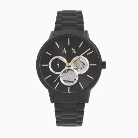  Shop Authentic Armani Exchange Cayde Chronograph Black Dial Black Steel Strap Watch for Men - AX2748 - Luxxuri