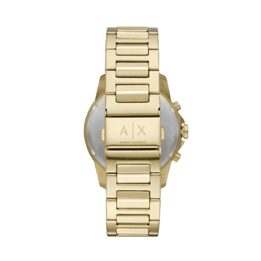  Shop Authentic Armani Exchange Banks Chronograph Black Dial Gold Steel Strap Watch For Men - AX1721 - Luxxuri