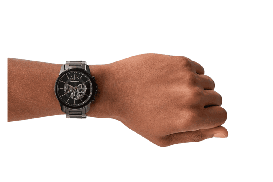  Shop Authentic Armani Exchange Banks Chronograph Black Dial Black Steel Strap Watch For Men - AX1722 - Luxxuri
