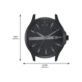  Shop Authentic Armani Exchange Hampton Chronograph Black Dial Black Steel Strap Watch For Men - AX2104 - Luxxuri