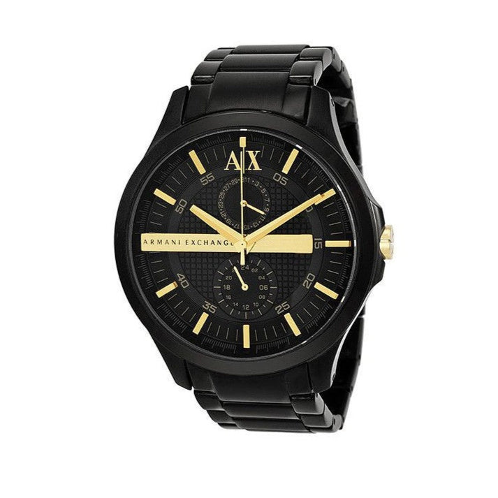  Shop Authentic Armani Exchange Hampton Chronograph Black Dial Black Steel Strap Watch For Men - AX2121 - Luxxuri