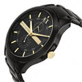  Shop Authentic Armani Exchange Hampton Chronograph Black Dial Black Steel Strap Watch For Men - AX2121 - Luxxuri