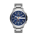  Shop Authentic Armani Exchange Hampton Chronograph Blue Dial Silver Steel Strap Watch For Men - AX2155 - Luxxuri